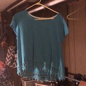 Blue lace shirt